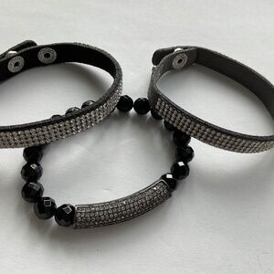 Set of 3 sparkle bracelets